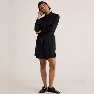 Quince Washable Stretch‎ Silk Shirt Dress XS